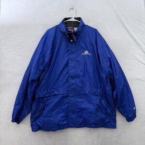 Vintage Rawlings Jacket Mens XL Blue Full Zip Line Windbreaker Trump Plaza